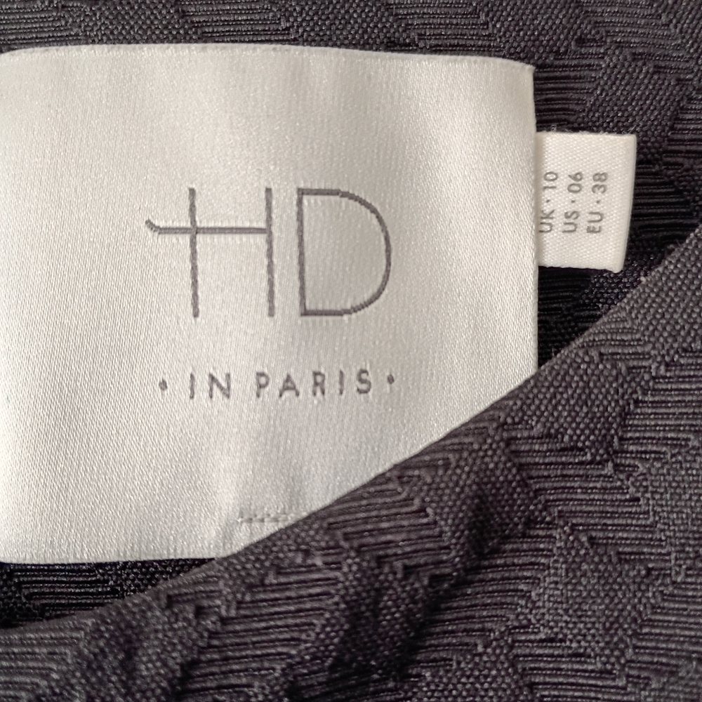 Anthropologie HD In Paris Black Textured Empress Dress with Pockets - Picture 10 of 14